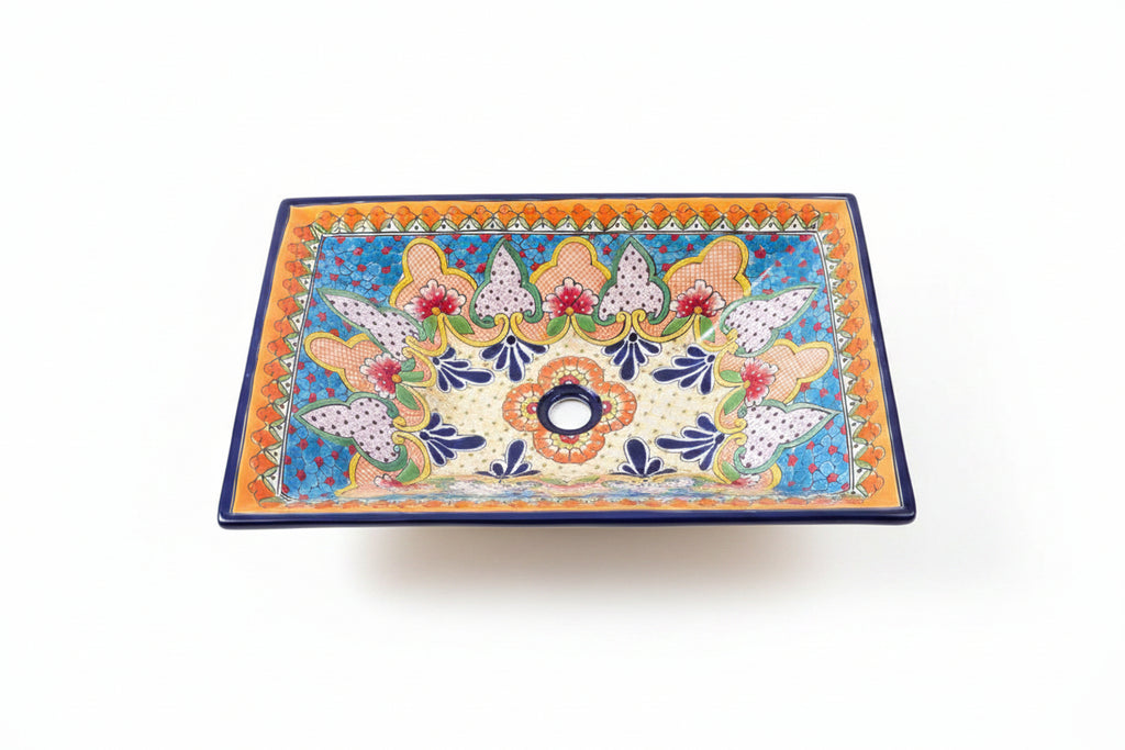 Handcrafted and Painted Talavera Vessel Sink