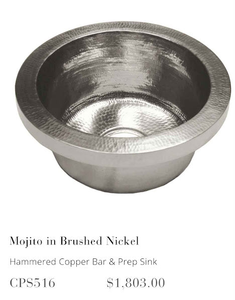 Native Trail Mojito Hammered Nickel Sink